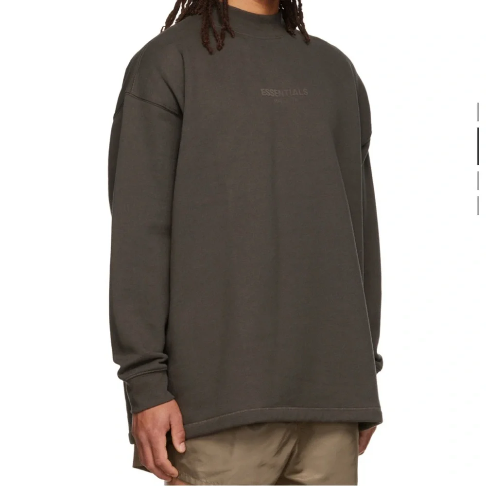 New ESSENTIALS fear of god relaxed fit crew neck long sleeve sweatshirt top